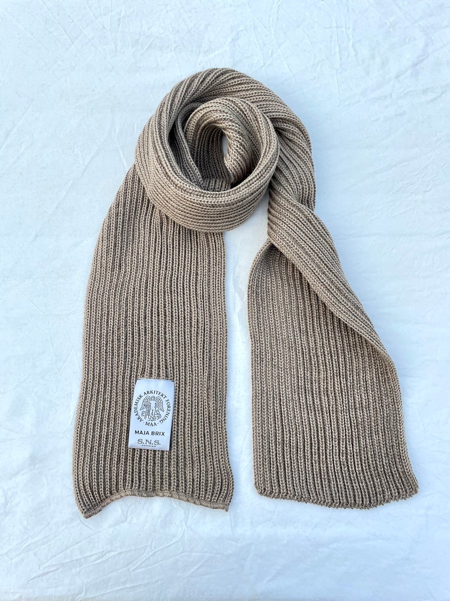 Image of SNS ARCHIVE YARN SCARF - LIGHT BROWN - collab SNS Herning / Danish Association of Architects 
