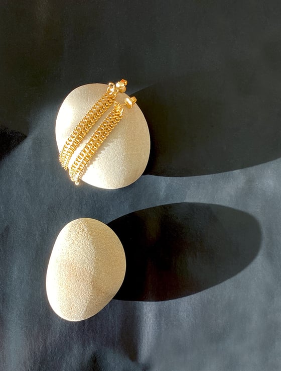 Image of WOVEN EARPIECES GOLD