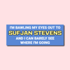 Bawling My Eyes Out To Sufjan Stevens Bumper Sticker