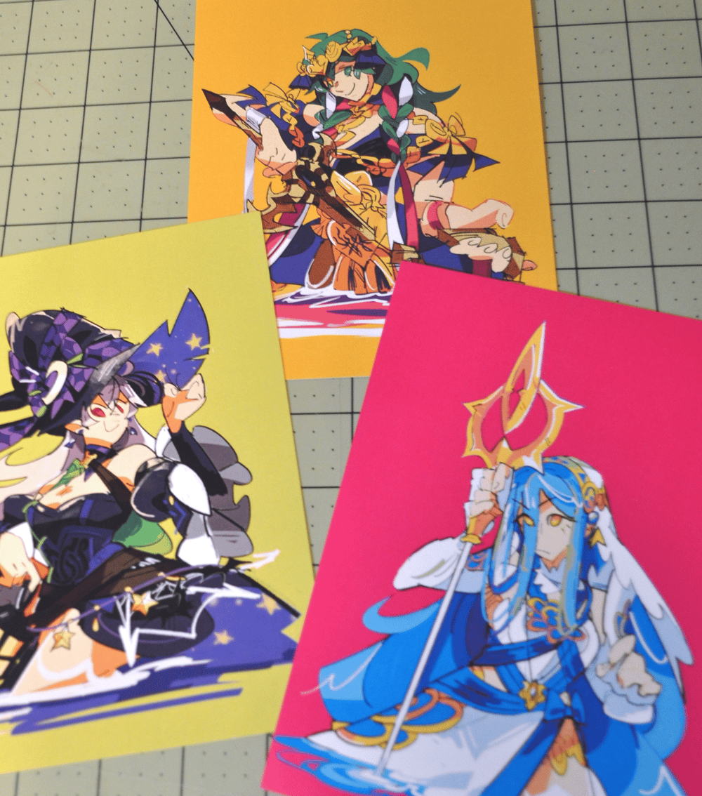 Image of Mini Prints Corrin, Azura, and Byleth