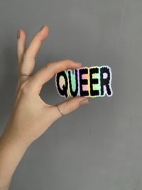 Image of QUEER holographic sticker