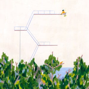 Sentei-me para descansar com se fosse um pássaro