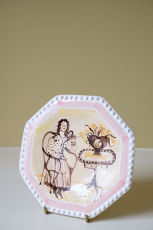 Image of Arranging Flowers - Small Octagonal Plate