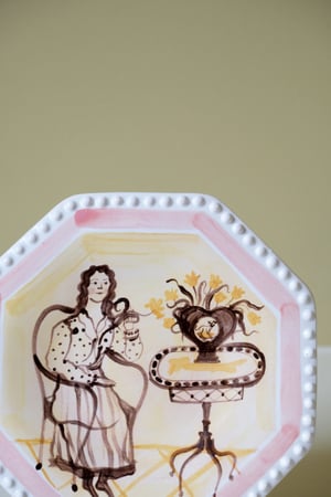 Image of Arranging Flowers - Small Octagonal Plate