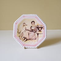 Image 1 of A Woman with her Whippet - Small Octagonal Plate
