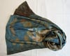 Leafy Iridescence  - Ecoprint and Botanical dyed silk scarf