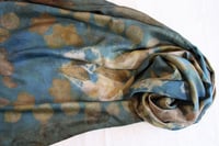 Image 2 of Leafy Iridescence  - Ecoprint and Botanical dyed silk scarf