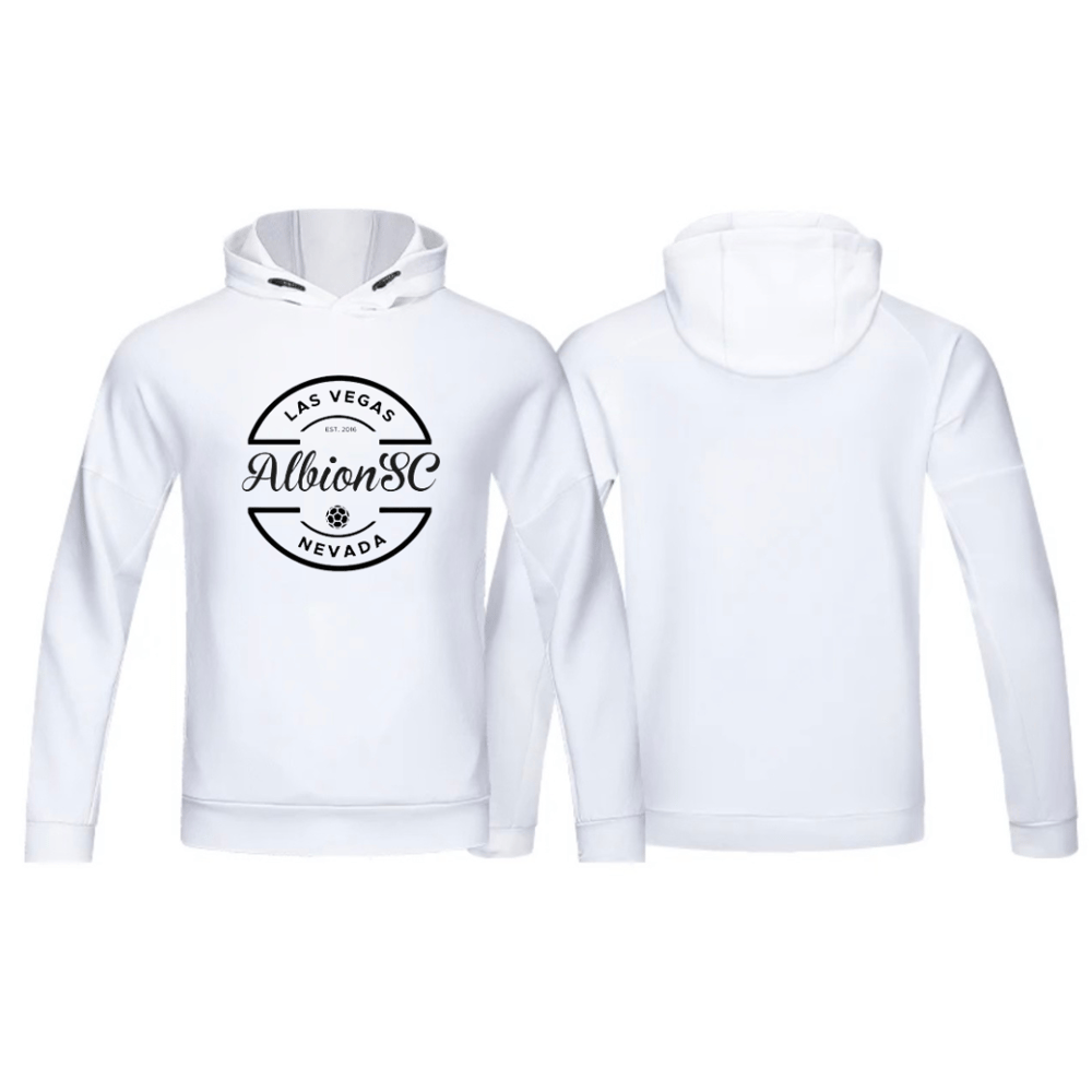 Image of White hoodie logo 1