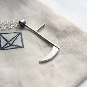 Image of Silver Scythe Necklace (handmade by Zac Little)