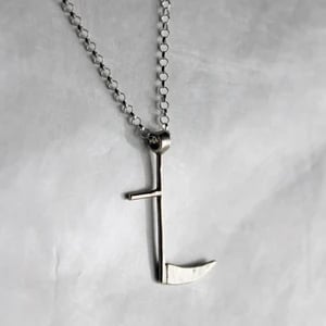 Image of Silver Scythe Necklace (handmade by Zac Little)