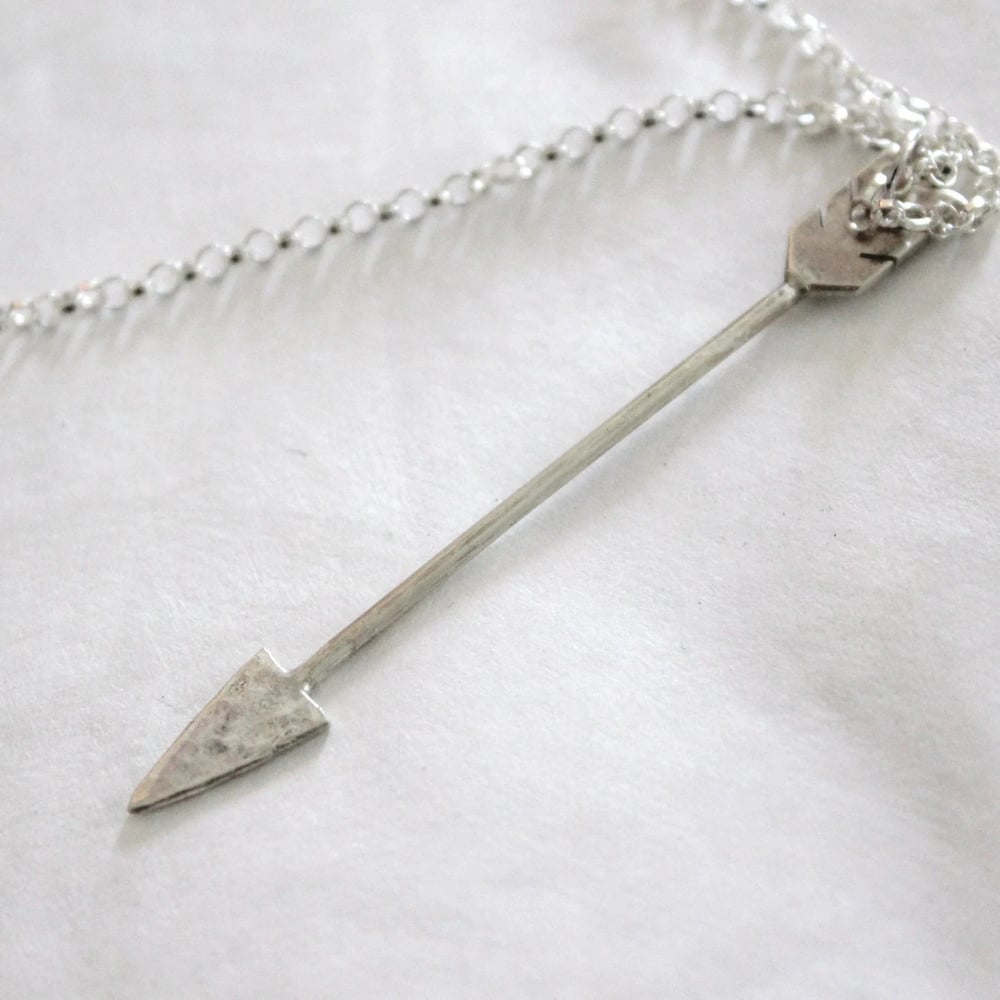 Image of Silver Arrow Necklace (handmade by Zac Little)