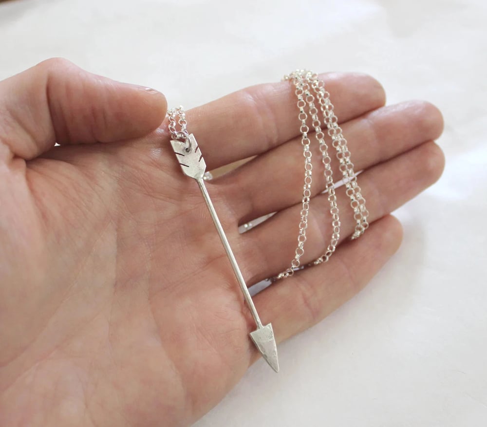 Image of Silver Arrow Necklace (handmade by Zac Little)