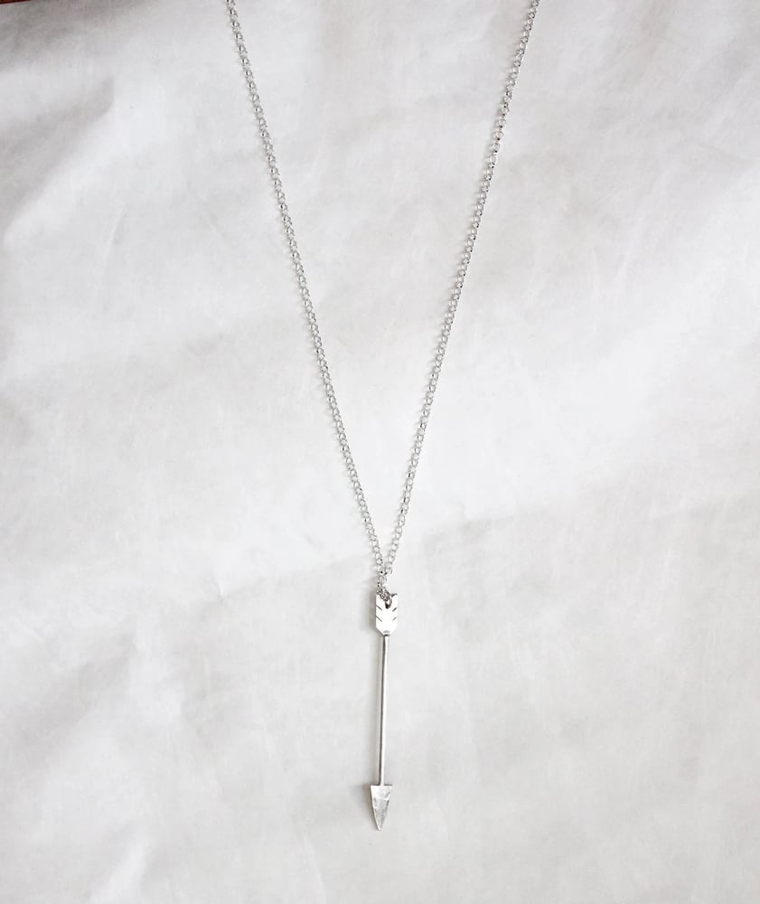 Image of Silver Arrow Necklace (handmade by Zac Little)