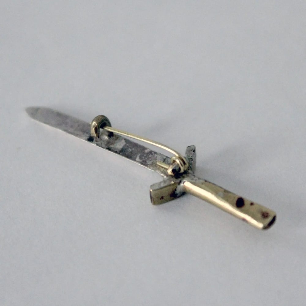 Image of Silver Dagger Pin / Brooch (handmade by Zac Little)