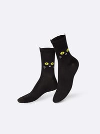 Image 2 of Calcetines Gato Negro - Cat Walk Black