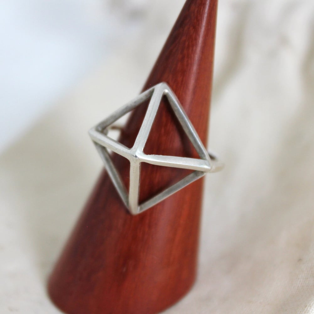 Image of Silver Pyramid Ring (handmade by Zac Little)