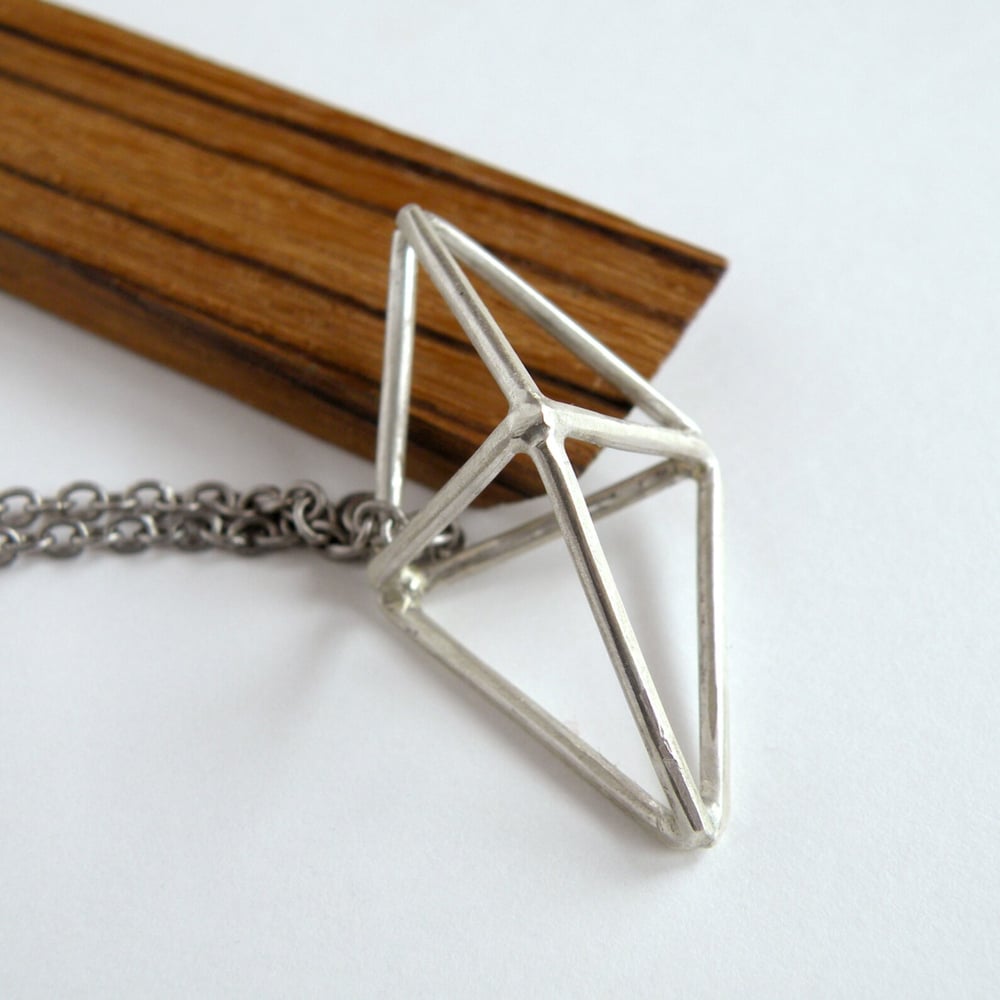 Image of Silver Prism Necklace (handmade by Zac Little)