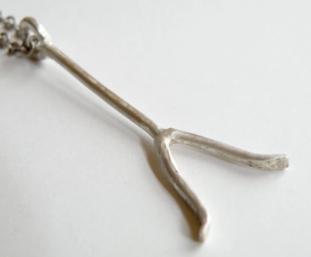 Image of Silver Dowsing Rod Necklace (handmade by Zac Little)