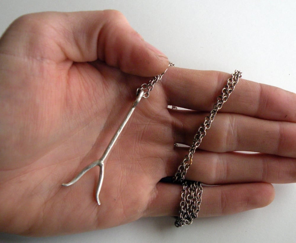 Image of Silver Dowsing Rod Necklace (handmade by Zac Little)