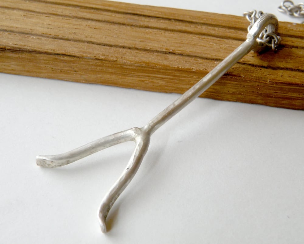 Image of Silver Dowsing Rod Necklace (handmade by Zac Little)