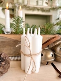 Image 1 of White Short Dinner Candle ( Set of 7 )