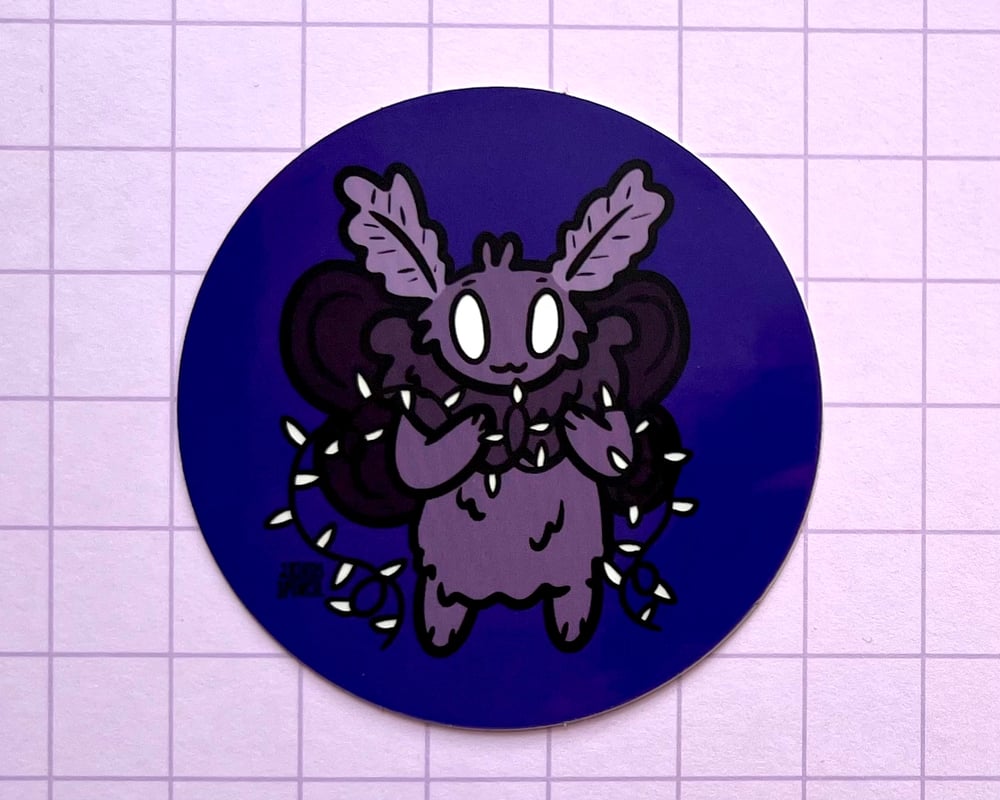 Image of Glow-in-the-dark mothman sticker