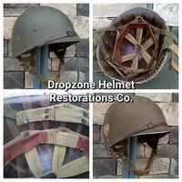 Image 4 of WWII M2 D-bale 101st Airborne 502nd PIR Helmet NCO Front Seam Westinghouse Paratrooper Liner.