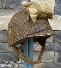 Image 1 of WWII M2 D-bale 101st Airborne 502nd PIR Helmet NCO Front Seam Westinghouse Paratrooper Liner.