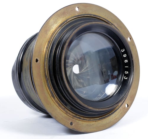 Image of Goerz Gotar 16.5" [420mm] F8 large format Lens in barrel #8767 covers 11X14