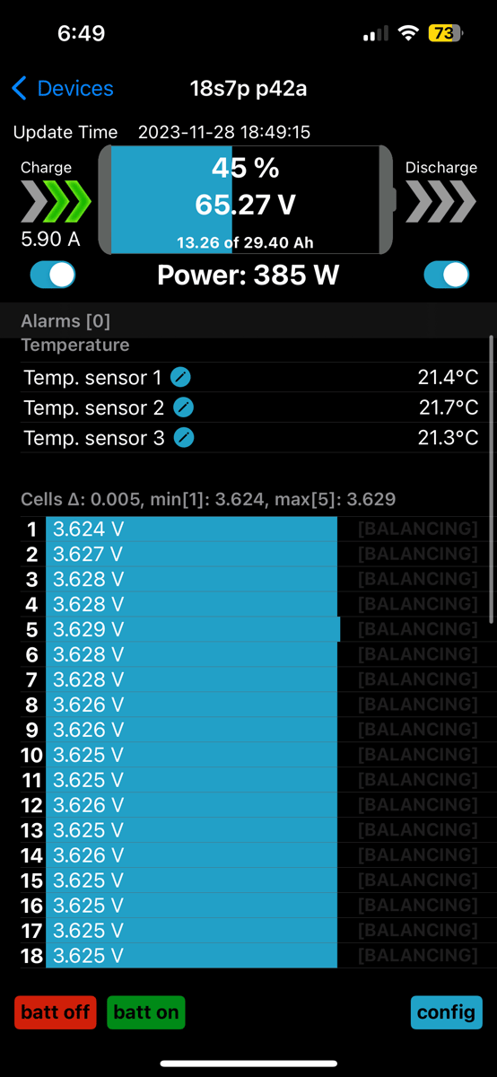 18s7p Custom Battery