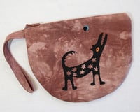 Image 1 of Starry Coyote dusty rose - half moon wristlet zipper purse