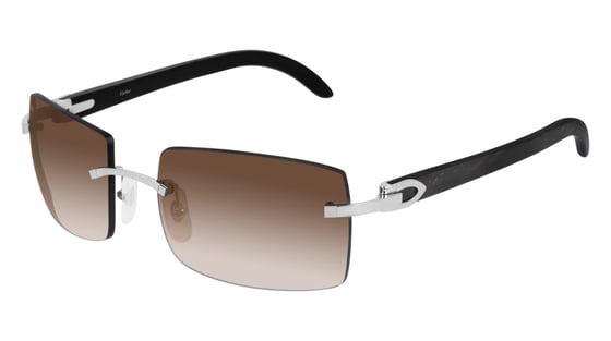 Image of BLACK CHOCOLATE BUFFALO HORNS CARTIER® SUNGLASSES