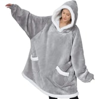 Image of Hooded Unisex Blanket Sweater for Adults and Children
