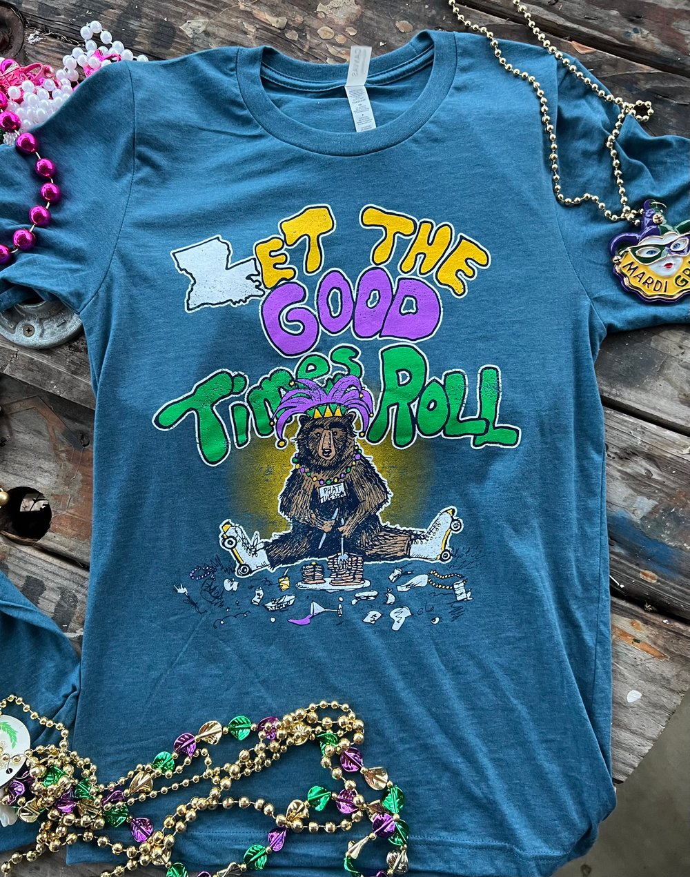 Image of Adult SHORT SLEEVE Let the Good Times Roll tee
