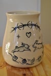 Bunny Lucky In Love Vase - A14 6.75" x 4.5"