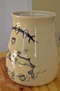 Image 3 of Bunny Lucky In Love Vase - A14 6.75" x 4.5"