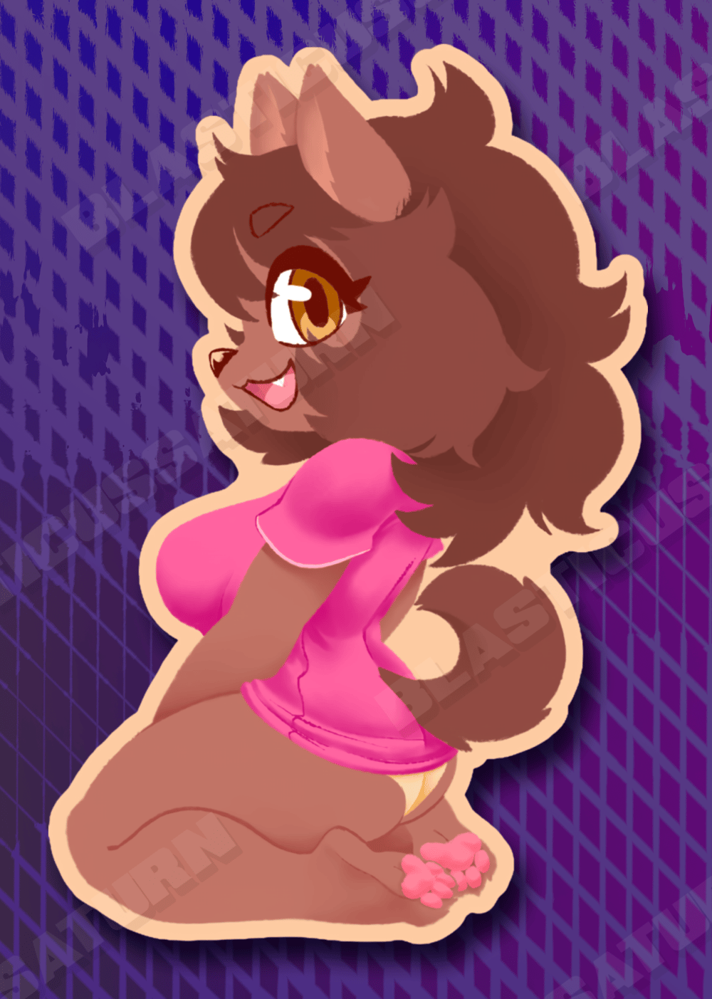 Curvy ChocoDoggy - Vinyl Sticker