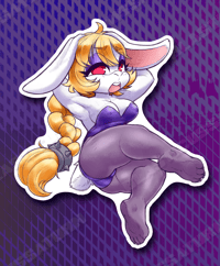 Image 1 of Cute Boss Rabbit - Vinyl Sticker