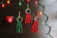 Image 1 of Holiday Mooncatcher | Stocking stuffer | Car charm | Car Mirror Accessory | Vegan | Ornament