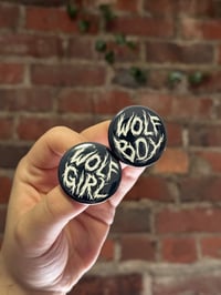 wolf girl/boy buttons