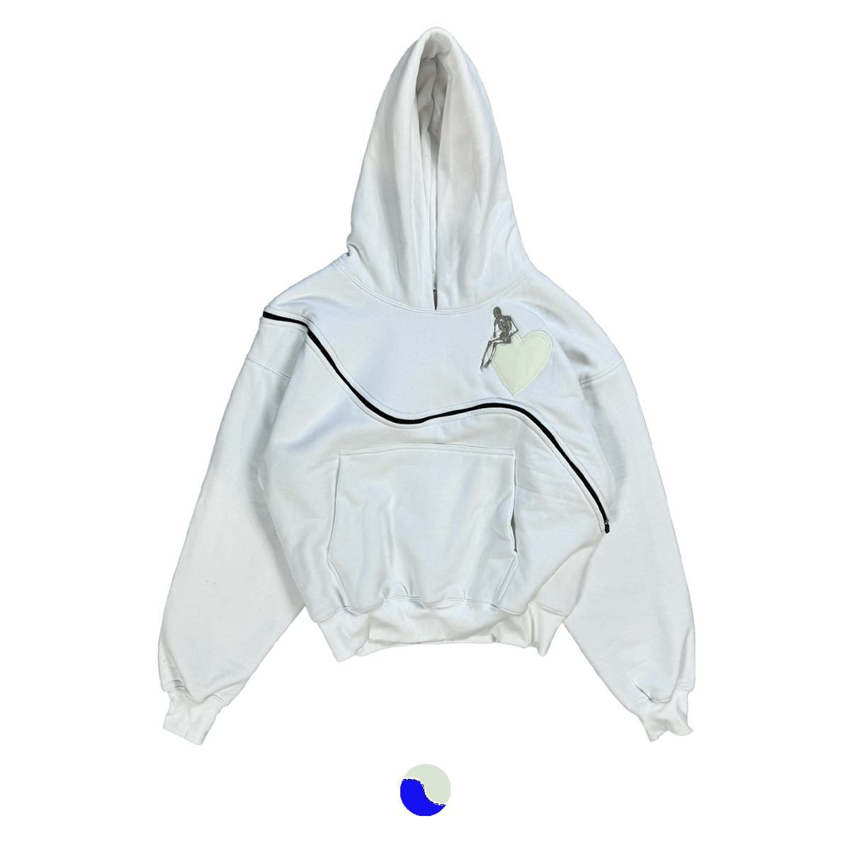 Image of Fusion Zip Perfect Hoodie - chalk white