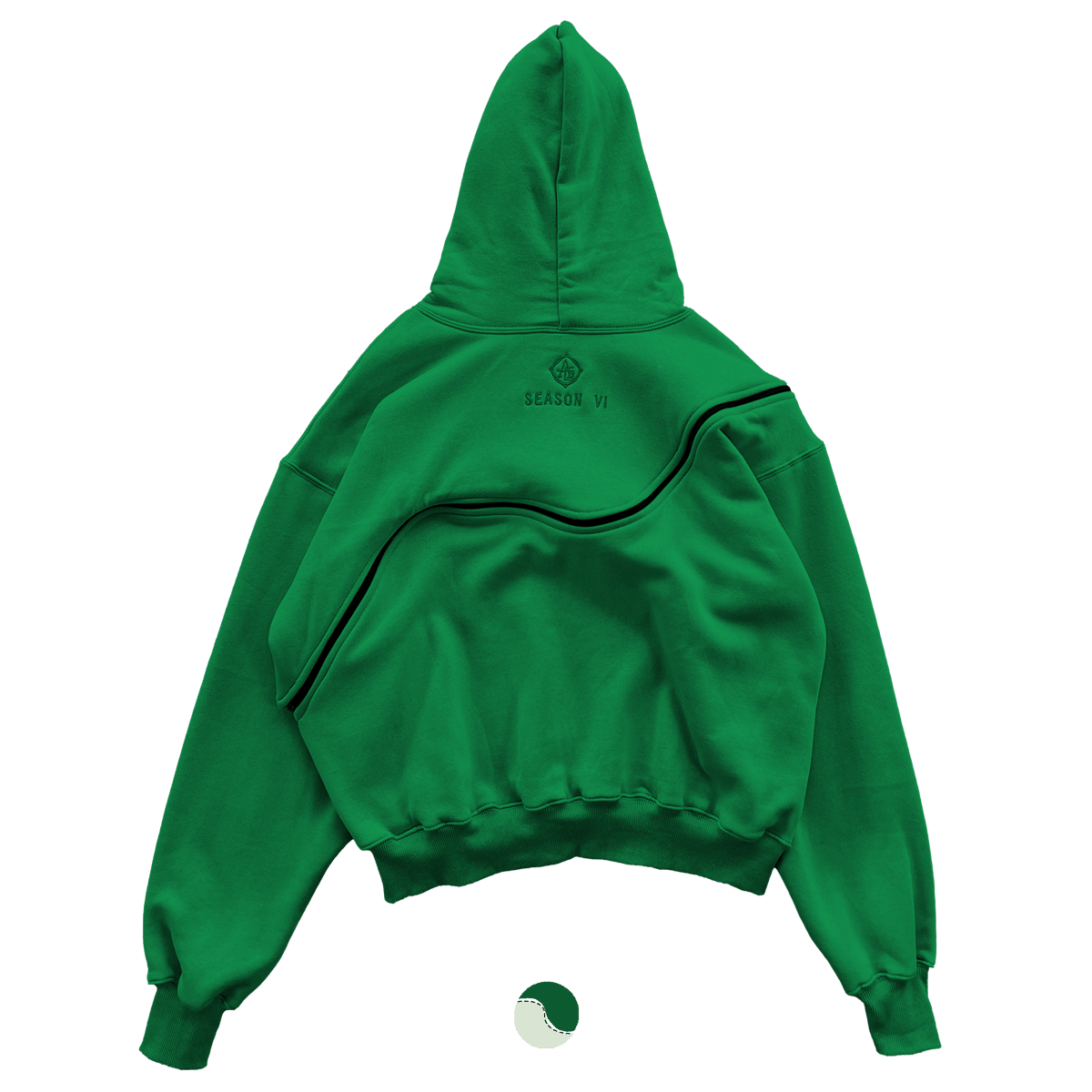 Image of Fusion Zip Perfect Hoodie - Electric green