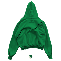 Image 2 of Fusion Zip Perfect Hoodie - Electric green