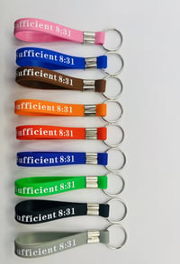 Image 2 of God’s Grace Is Sufficient 8:31 Key Chain 