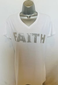 Image 2 of Red Bling Faith Shirt