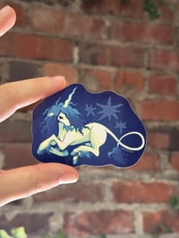 Image 1 of blue unicorn sticker