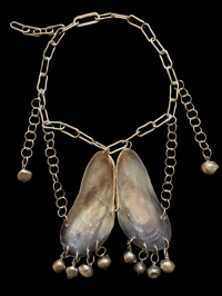 Image 1 of Purple Mussel Shell Necklace 