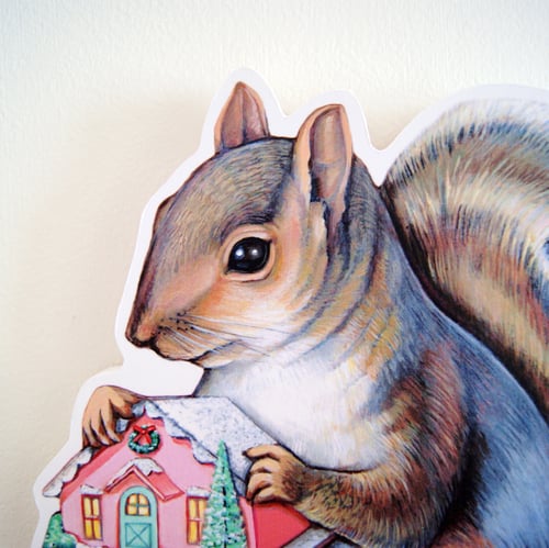 Image of Christmas Squirrel plaque