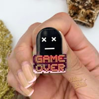 Image 3 of Glow In The Dark Game Over Enamel Pin