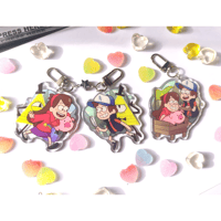 Image 1 of PREORDER Gravity Falls Acrylic Epoxy Keychains